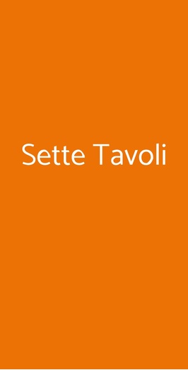 Sette Tavoli, Bologna