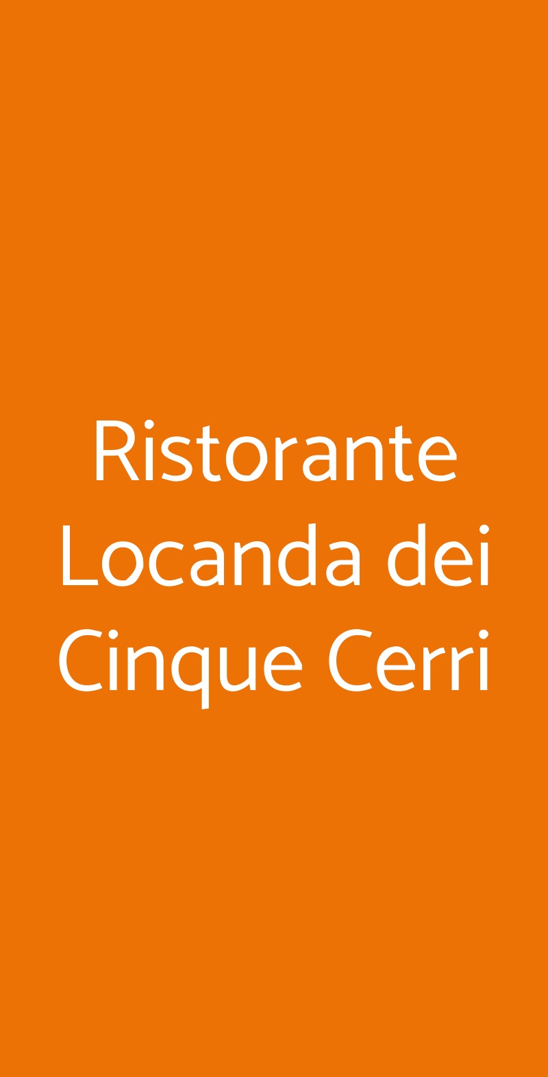 Ristorante Locanda dei Cinque Cerri Sasso Marconi menù 1 pagina