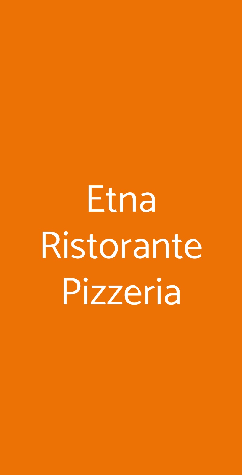 Etna Ristorante Pizzeria Taormina menù 1 pagina