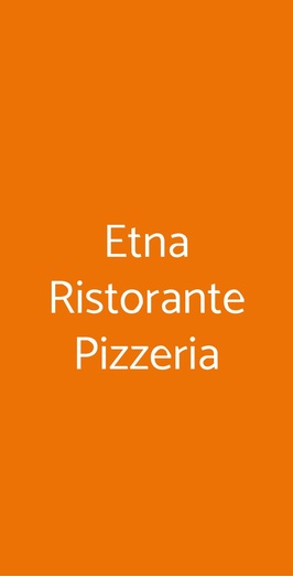 Etna Ristorante Pizzeria, Taormina