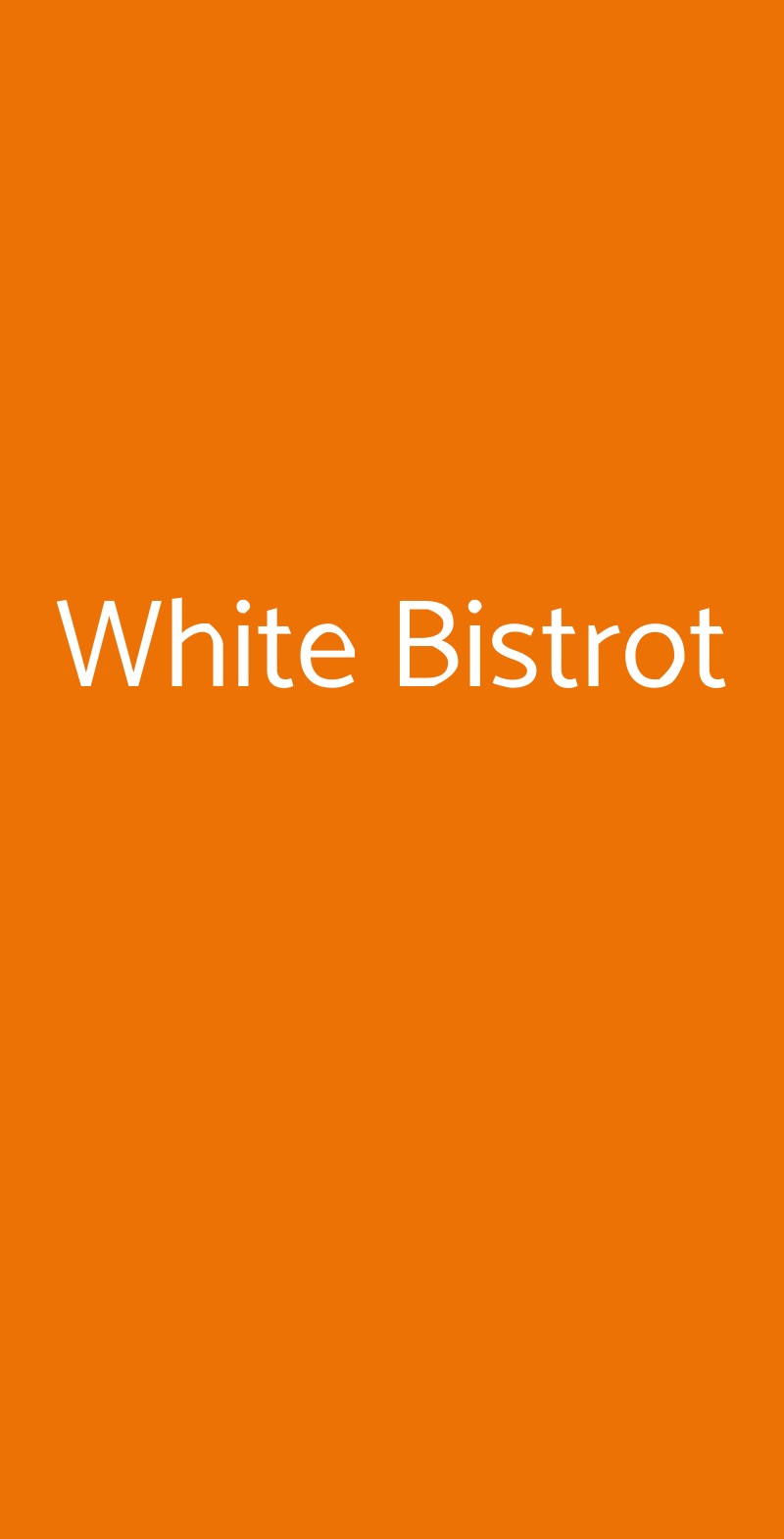 White Bistrot Bologna menù 1 pagina