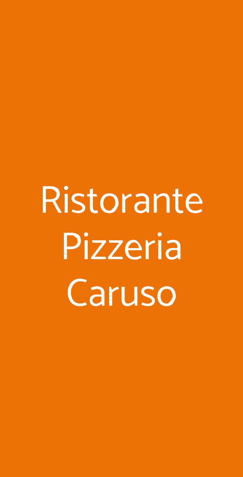 Ristorante Pizzeria Caruso Bologna menù 1 pagina