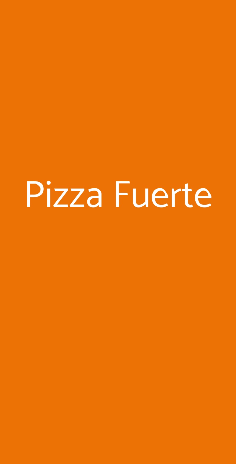 Pizza Fuerte Bologna menù 1 pagina