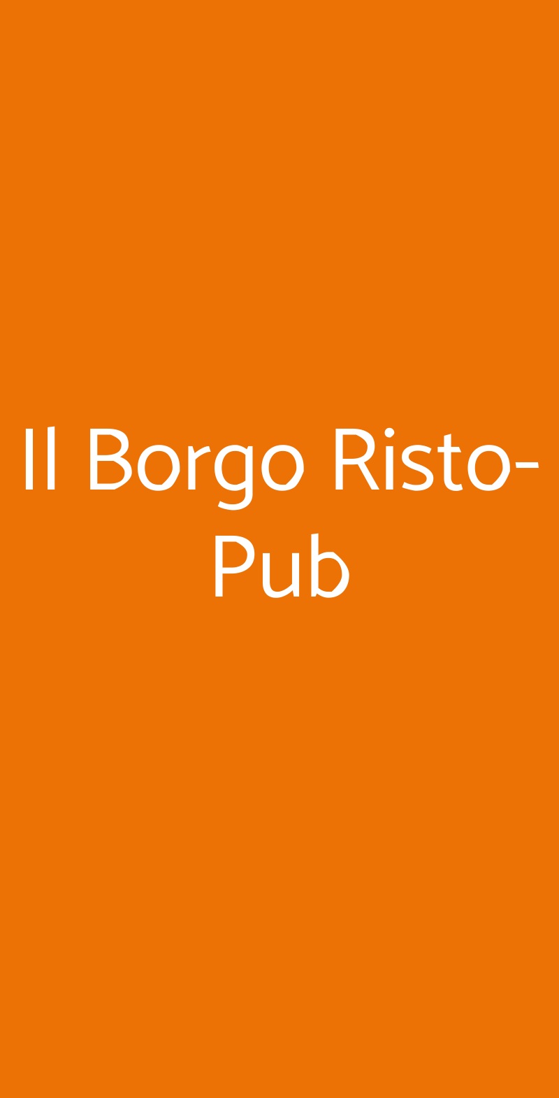 Il Borgo Risto-Pub Milazzo menù 1 pagina