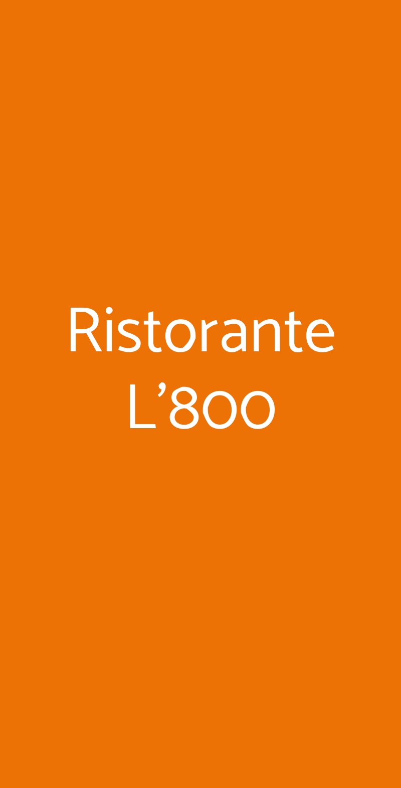 Ristorante L'800, Argelato