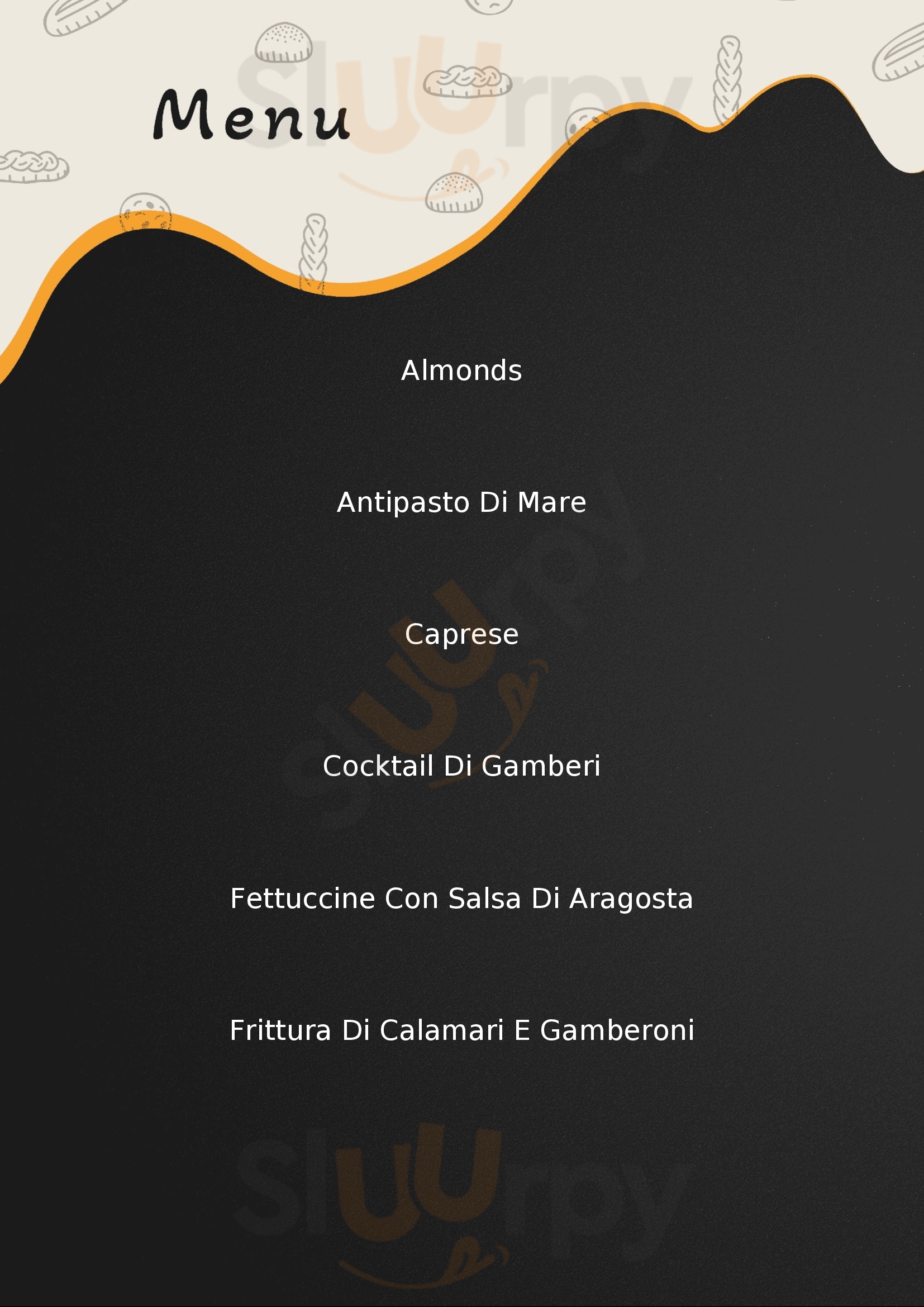 Grotta Marina Castel di Tusa menù 1 pagina