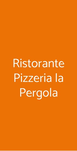 Ristorante Pizzeria La Pergola, Sinagra