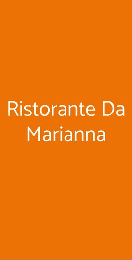 Ristorante Da Marianna, Santa Domenica Vittoria