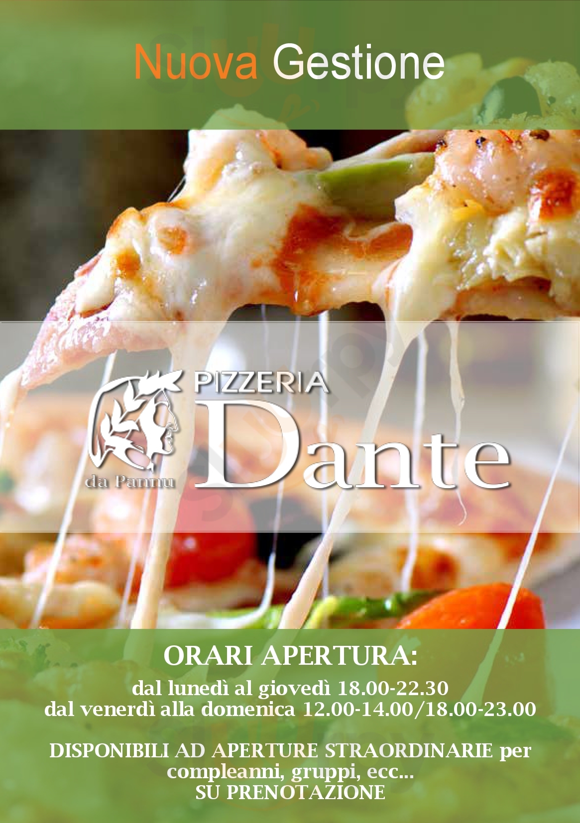 Pizzeria Dante da Pannu Castel San Pietro Terme menù 1 pagina