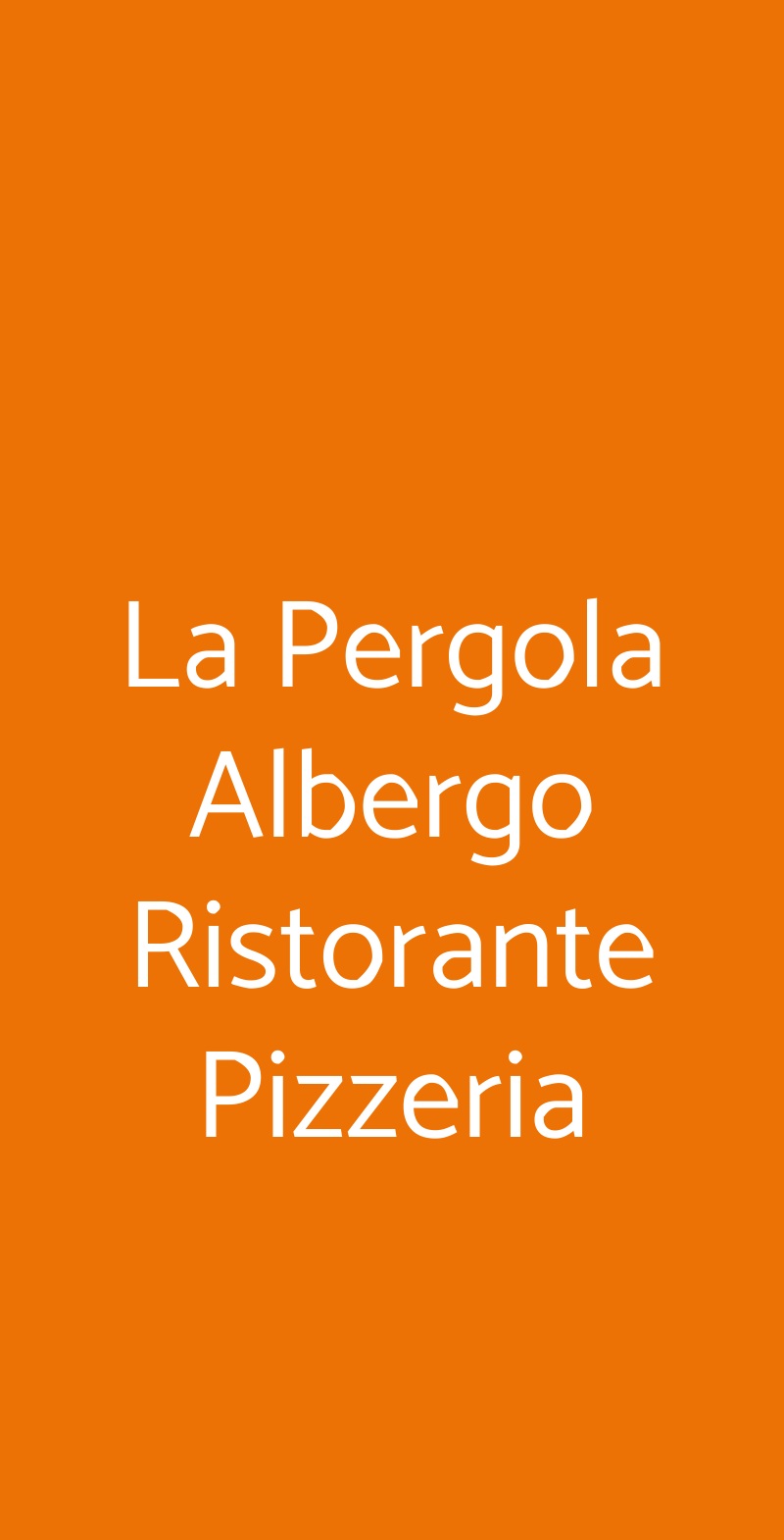 La Pergola Albergo Ristorante Pizzeria Fontanelice menù 1 pagina