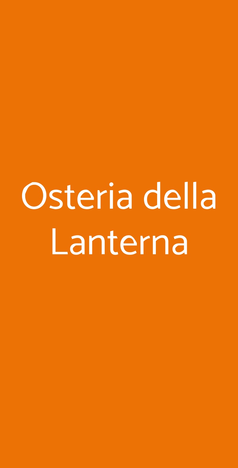 Osteria della Lanterna Bologna menù 1 pagina
