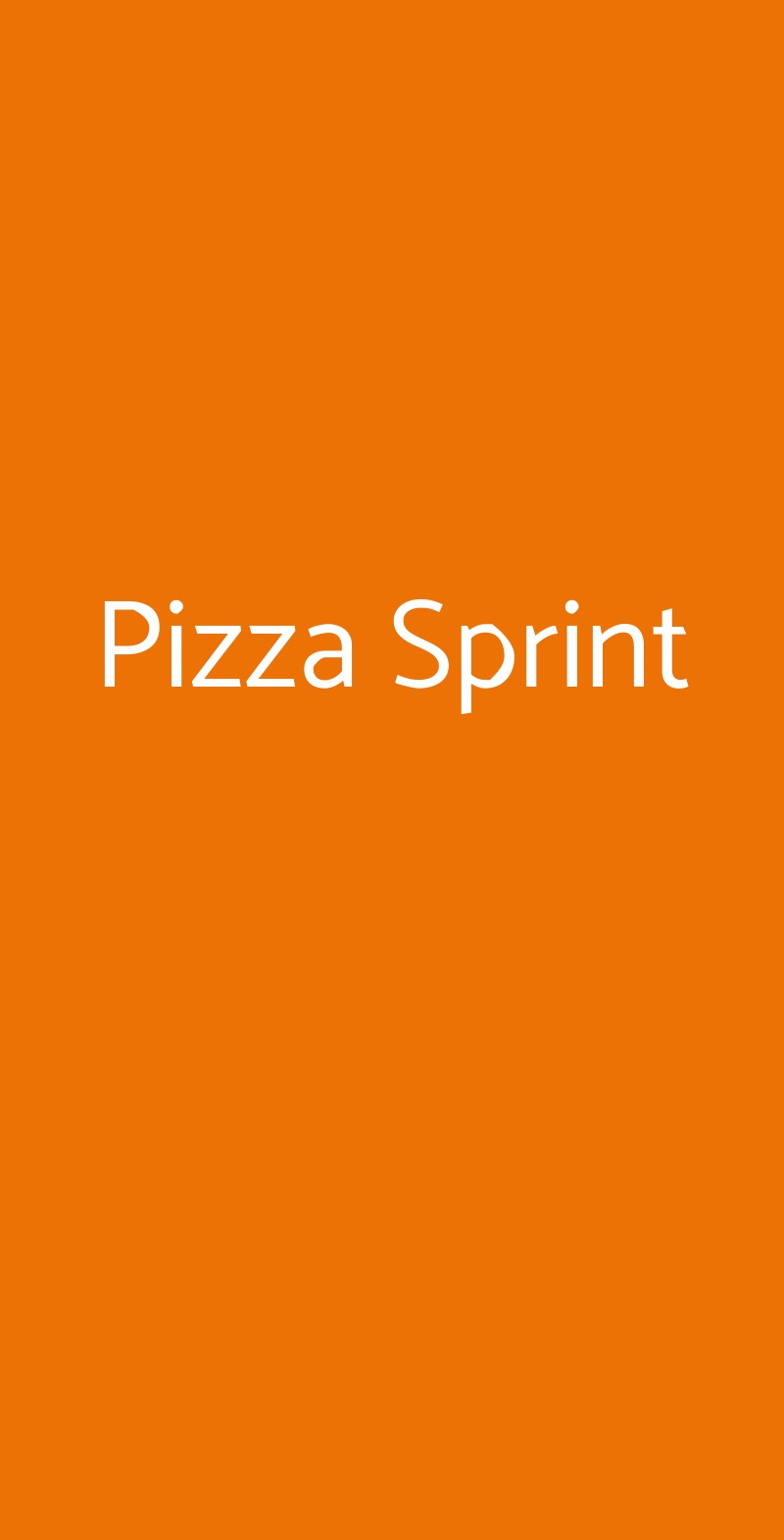 Pizza Sprint Messina menù 1 pagina