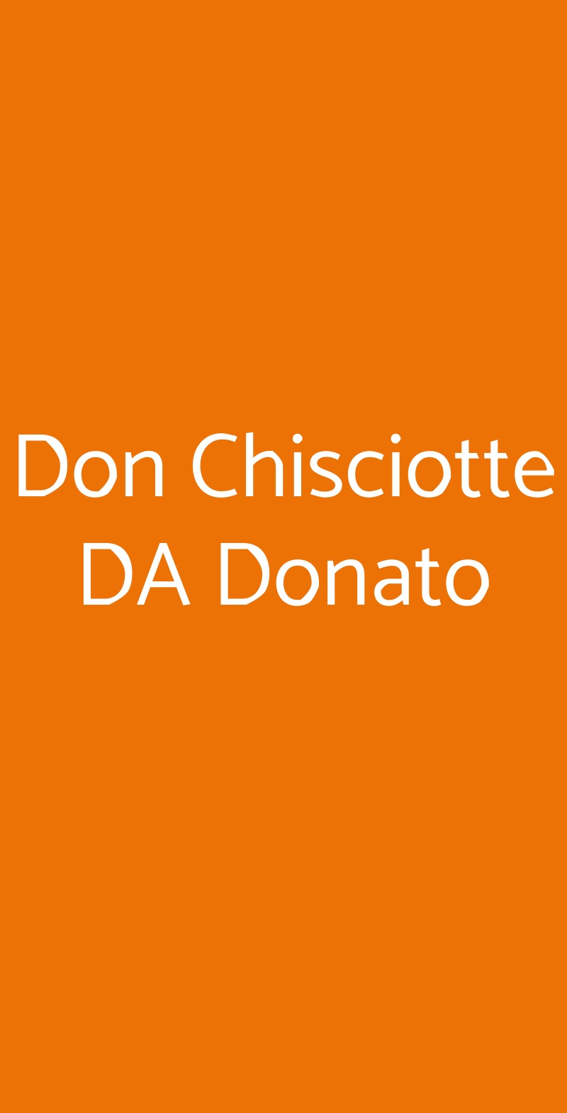 Don Chisciotte DA Donato Bologna menù 1 pagina