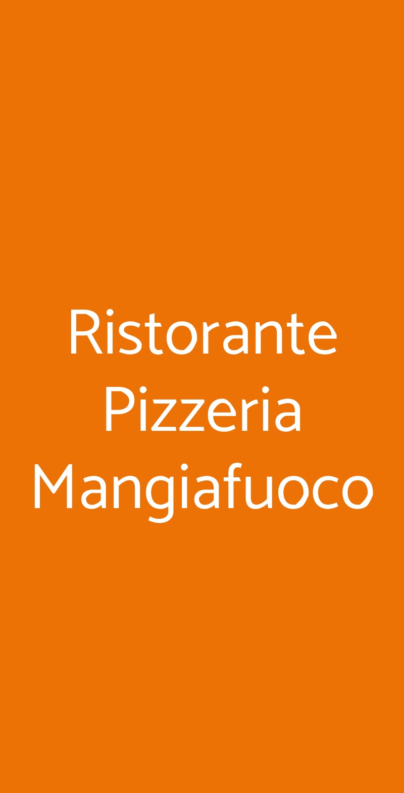Ristorante Pizzeria Mangiafuoco Bologna menù 1 pagina