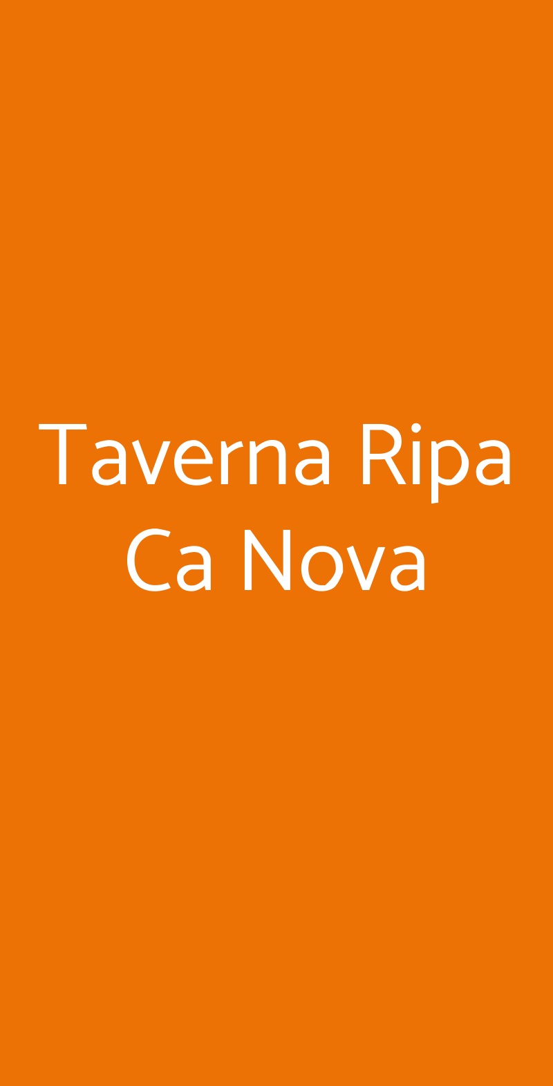Taverna Ripa Ca Nova San Lazzaro di Savena menù 1 pagina