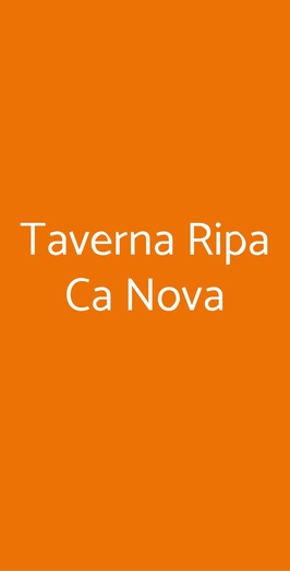 Taverna Ripa Ca Nova, San Lazzaro di Savena