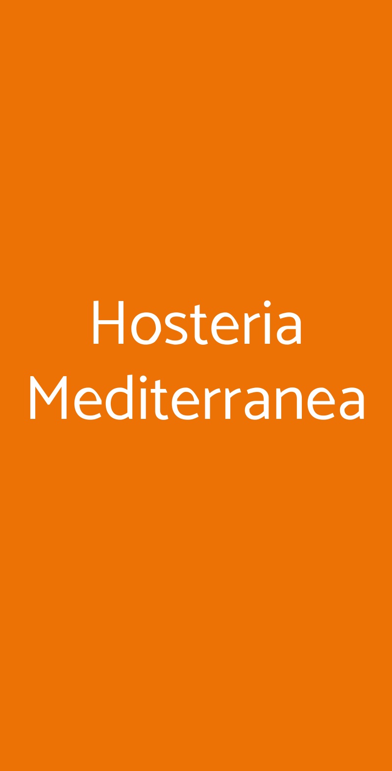Hosteria Mediterranea Imola menù 1 pagina