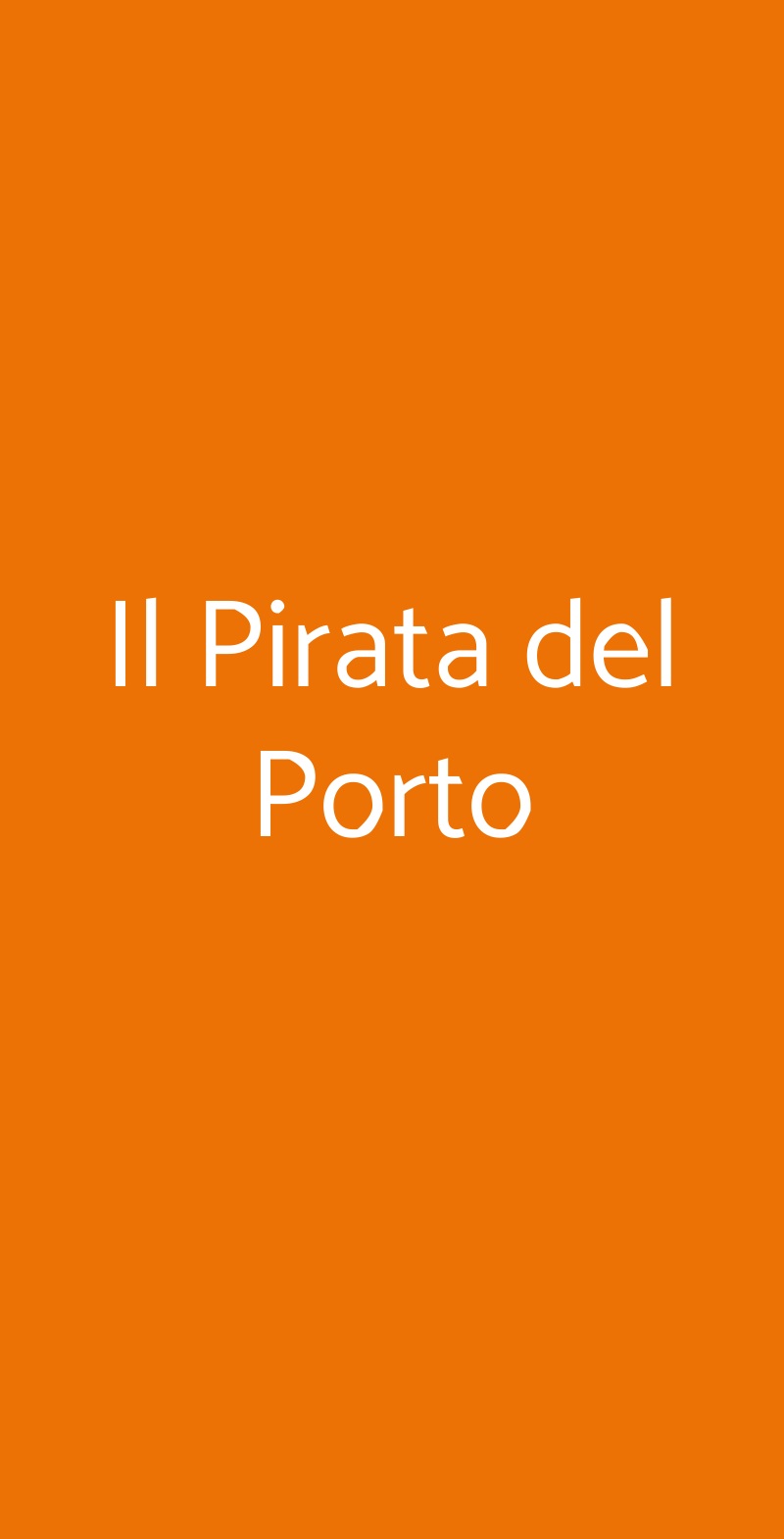 Il Pirata del Porto Bologna menù 1 pagina