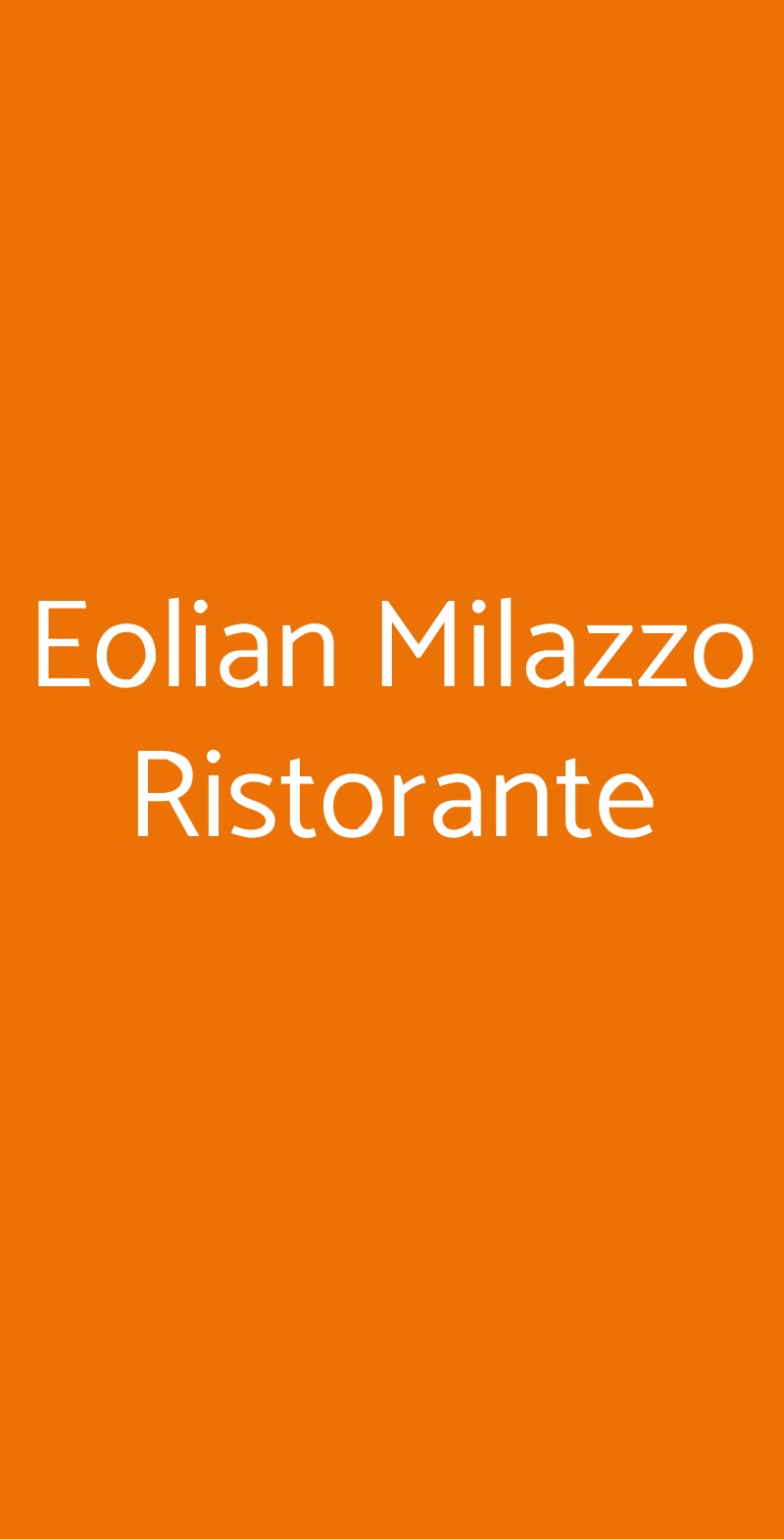 Eolian Milazzo Ristorante Milazzo menù 1 pagina