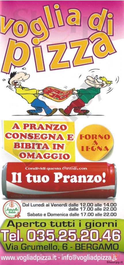 Voglia di Pizza di Iorio Esposito Augusto Bergamo menù 1 pagina