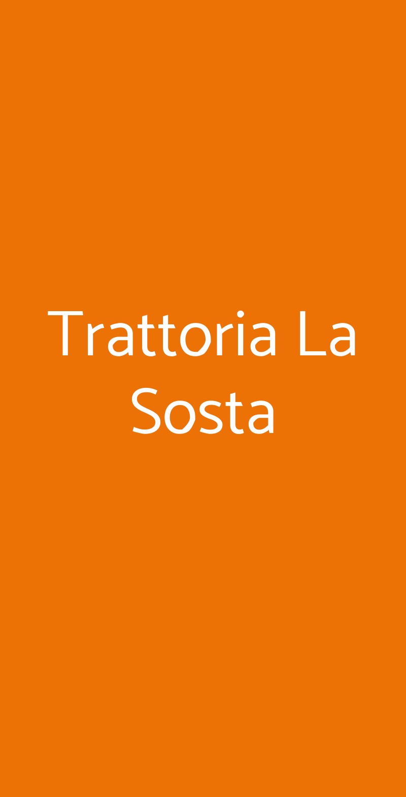 Trattoria La Sosta Bologna menù 1 pagina