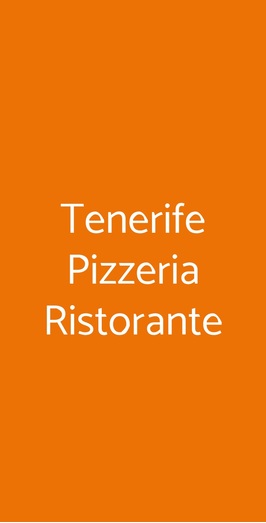 Tenerife Pizzeria Ristorante, Bologna