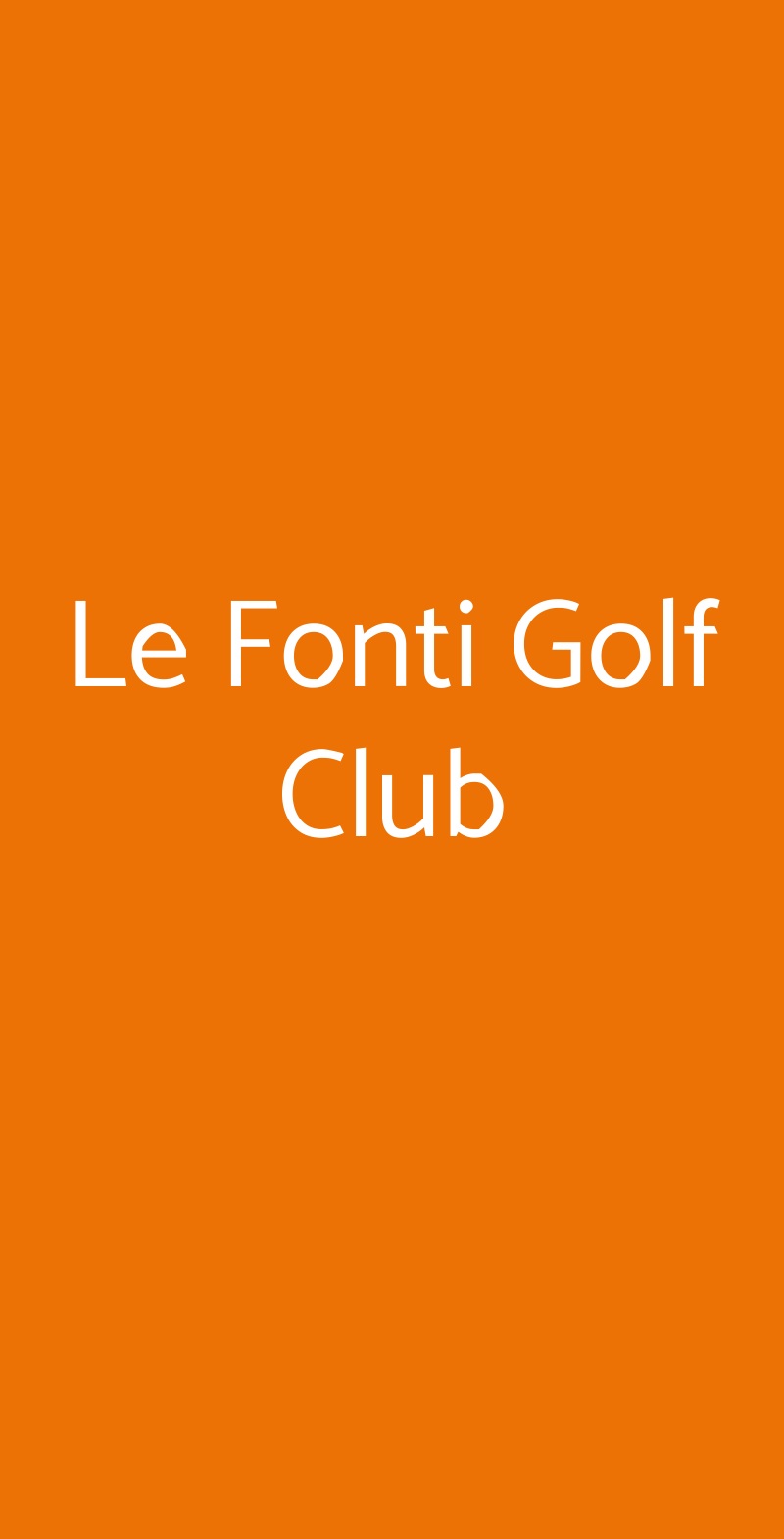 Le Fonti Golf Club Castel San Pietro Terme menù 1 pagina