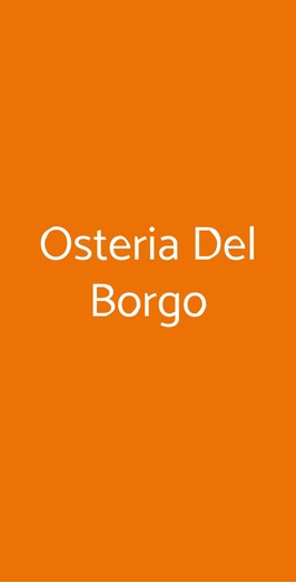 Osteria Del Borgo, Castel San Pietro Terme