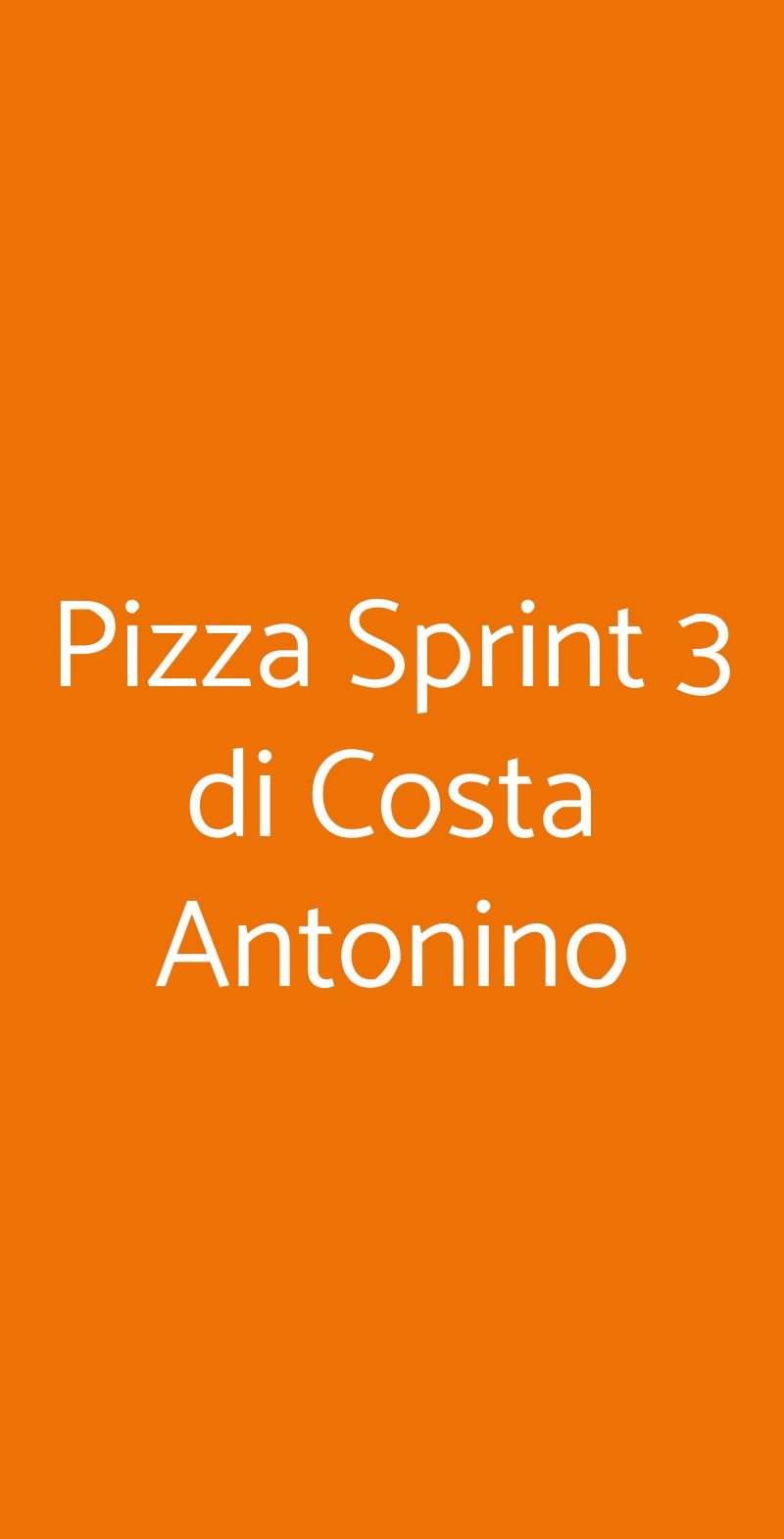 Pizza Sprint 3 di Costa Antonino Messina menù 1 pagina