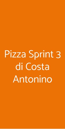 Pizza Sprint 3 Di Costa Antonino, Messina