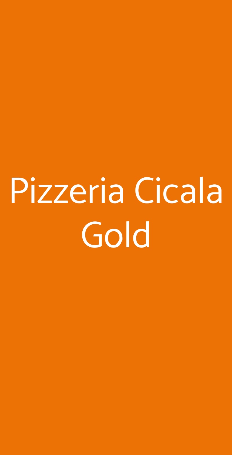 Pizzeria Cicala Gold Messina menù 1 pagina