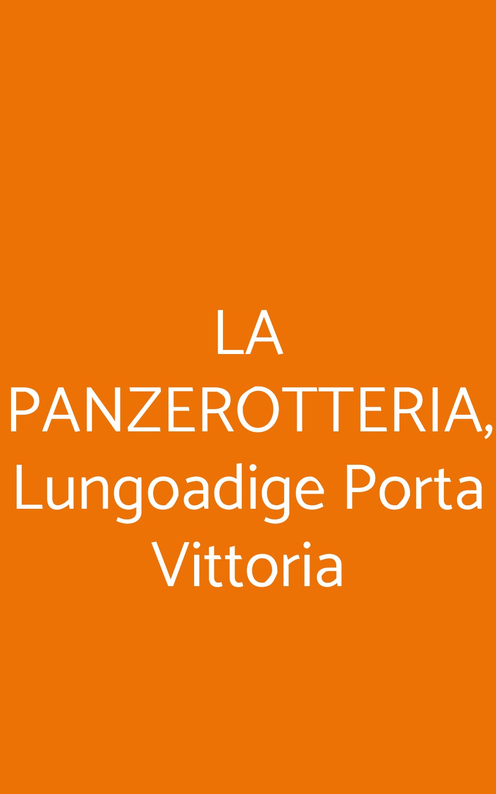 LA PANZEROTTERIA, Lungoadige Porta Vittoria Verona menù 1 pagina