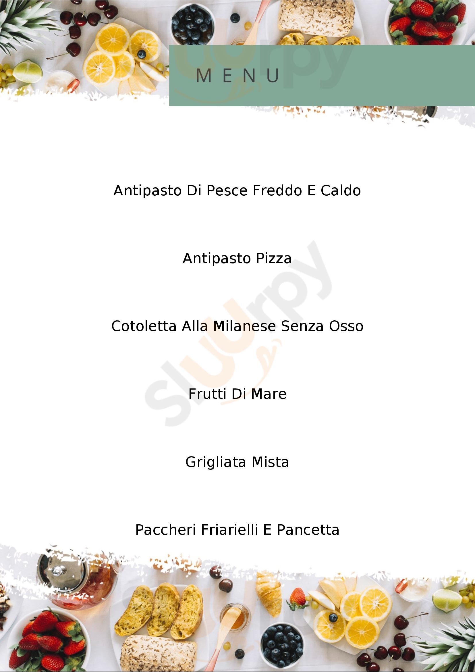 Pizzeria Ristorante Capri Bologna menù 1 pagina