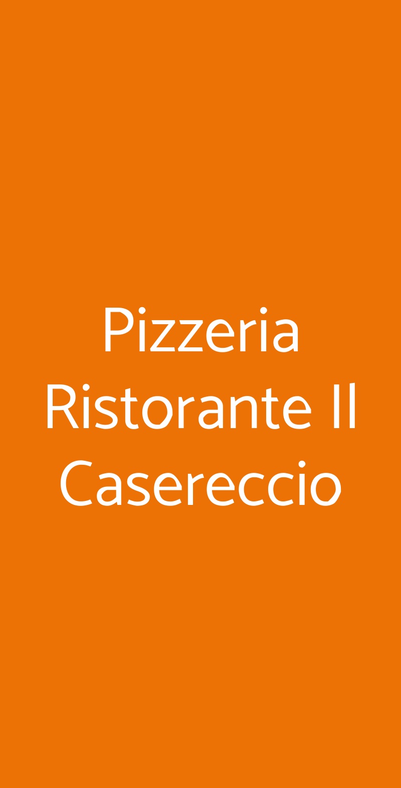 Pizzeria Ristorante Il Casereccio Idice di San Lazzaro menù 1 pagina