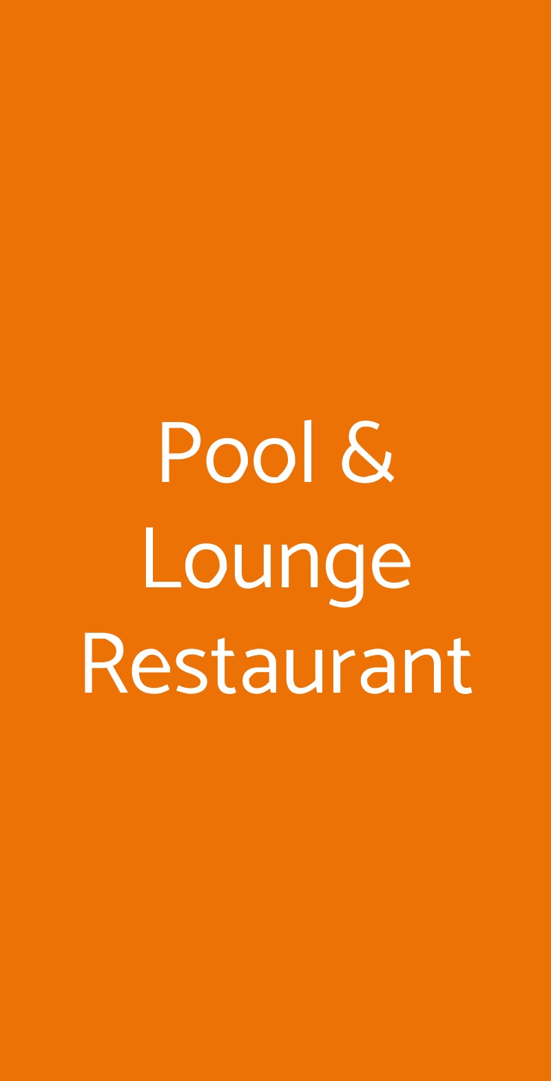 Pool & Lounge Restaurant Castel San Pietro Terme menù 1 pagina