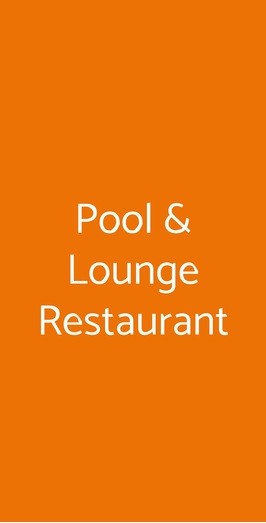 Pool & Lounge Restaurant, Castel San Pietro Terme