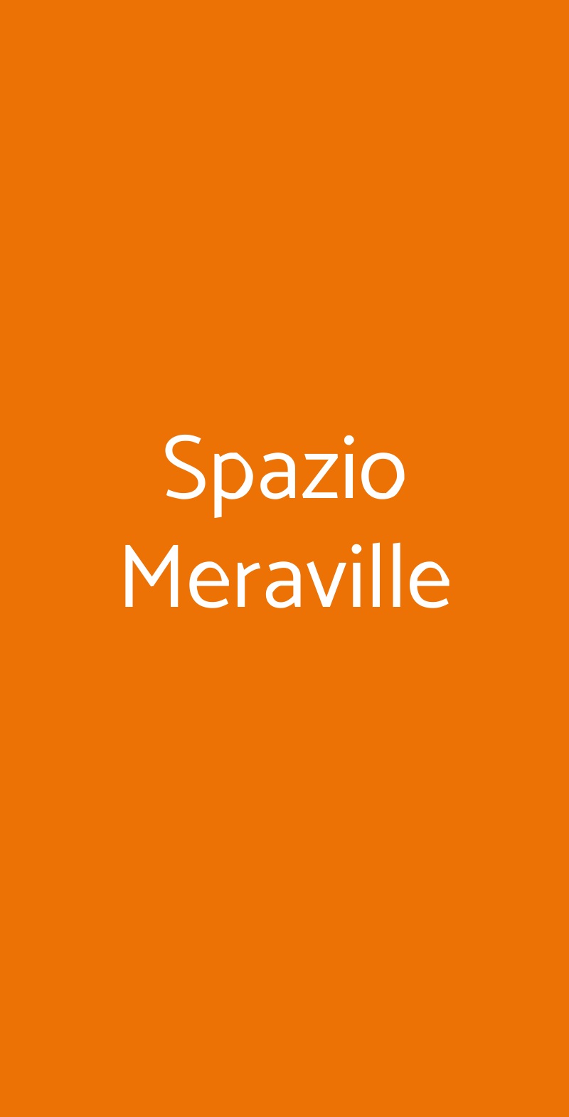 Spazio Meraville Bologna menù 1 pagina