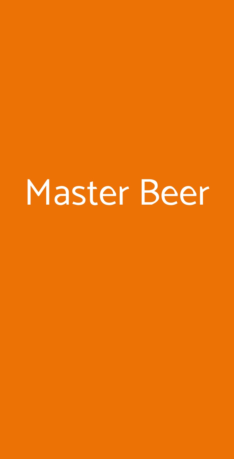 Master Beer Bologna menù 1 pagina
