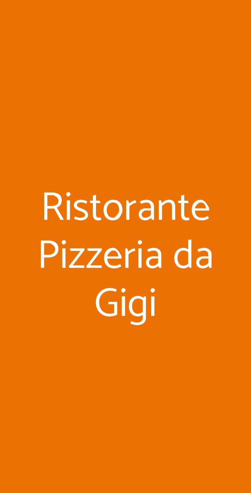 Ristorante Pizzeria da Gigi Bologna menù 1 pagina