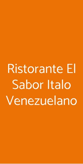 Ristorante El Sabor Italo Venezuelano, Imola