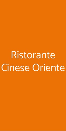 Ristorante Cinese Oriente, Bologna