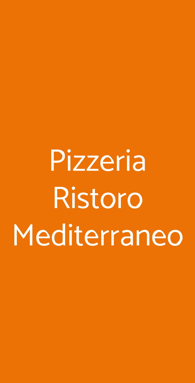 Pizzeria Ristoro Mediterraneo Bologna menù 1 pagina