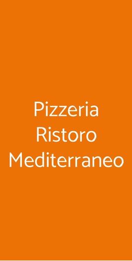 Pizzeria Ristoro Mediterraneo, Bologna