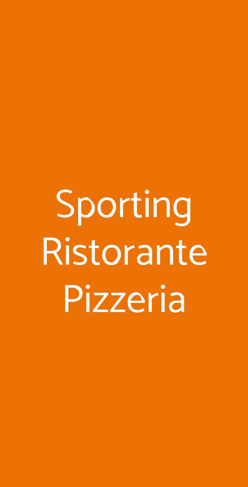 Sporting Ristorante Pizzeria Bologna menù 1 pagina