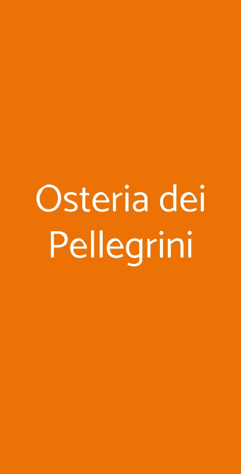 Osteria dei Pellegrini Imola menù 1 pagina