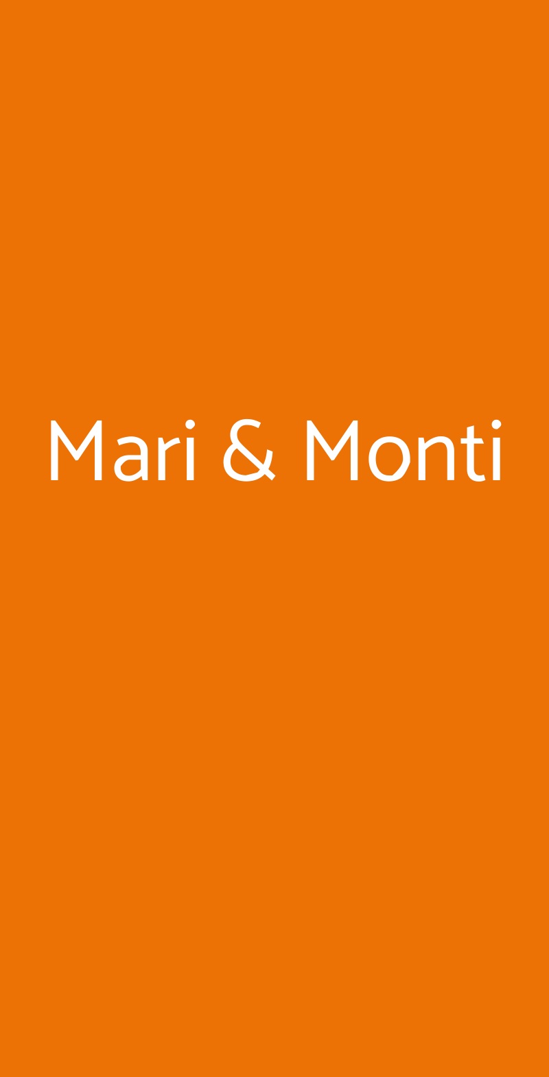 Mari & Monti Monzuno menù 1 pagina