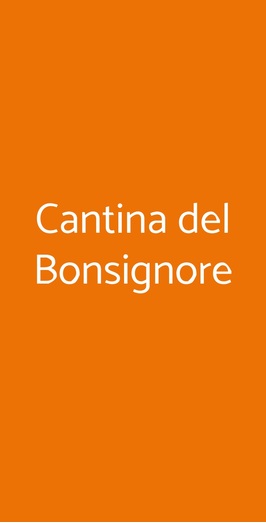 Cantina Del Bonsignore, Brisighella