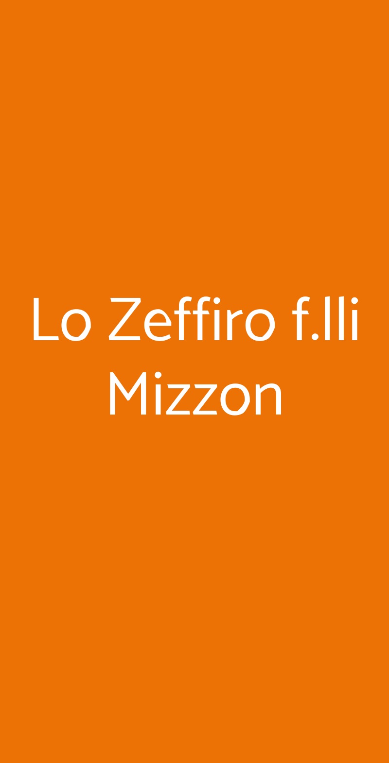 Lo Zeffiro f.lli Mizzon Sabaudia menù 1 pagina