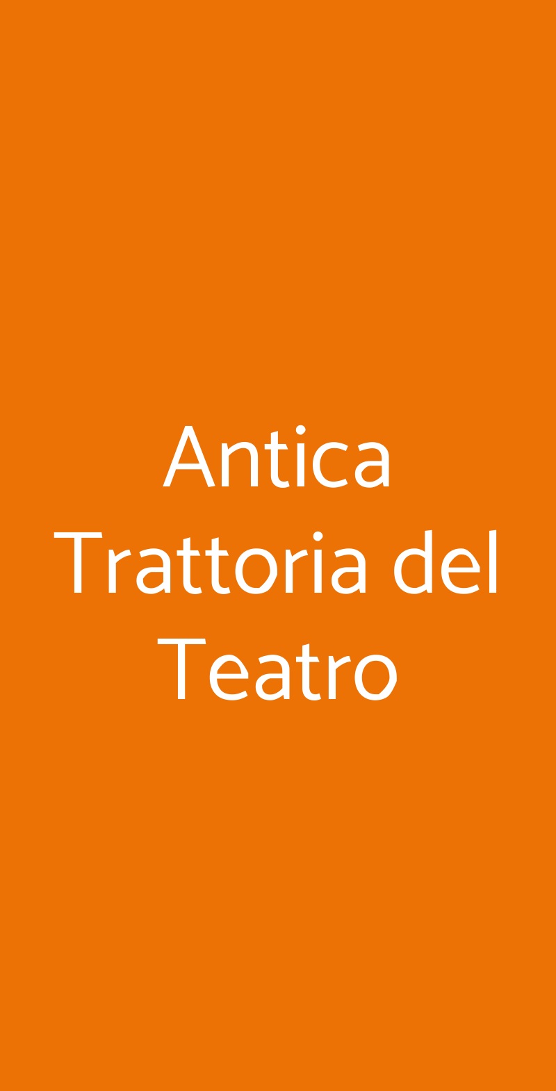Antica Trattoria del Teatro Lugo menù 1 pagina