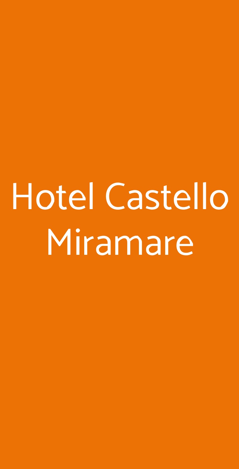 Hotel Castello Miramare Formia menù 1 pagina